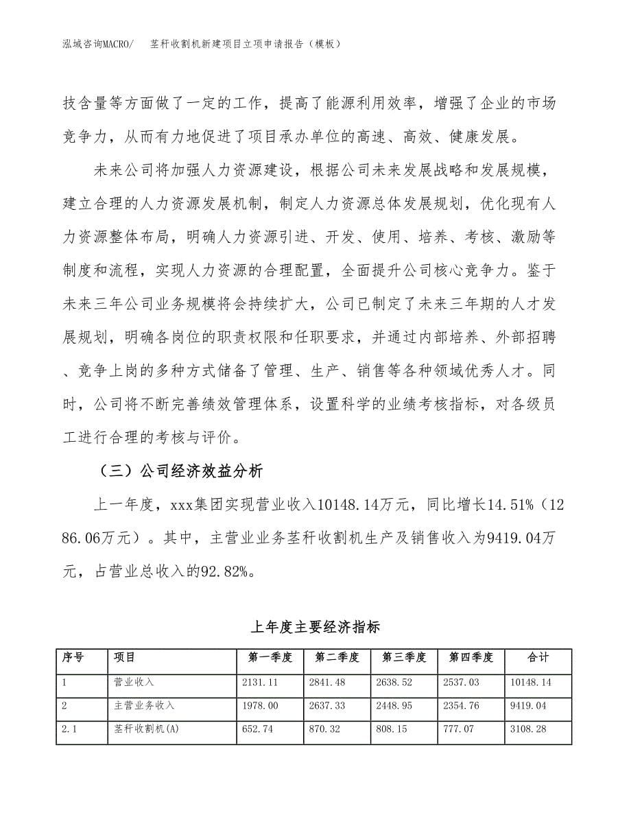 茎秆收割机新建项目立项申请报告（模板）_第5页