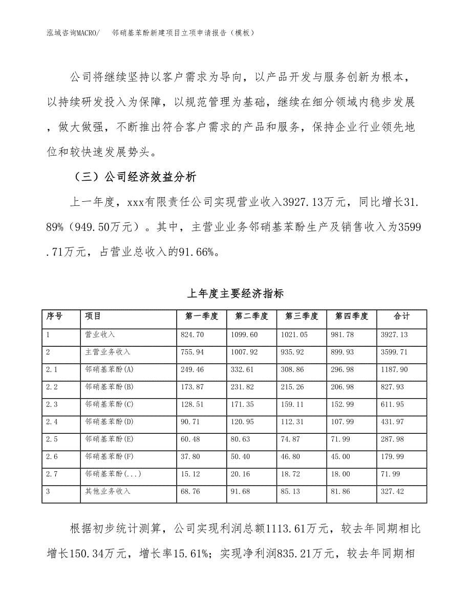 邻硝基苯酚新建项目立项申请报告（模板）_第5页