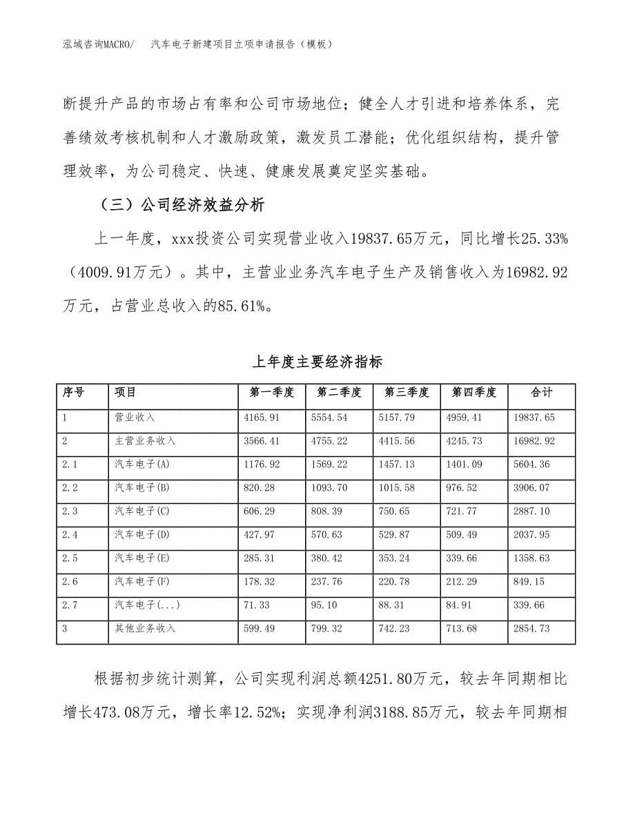 汽车电子新建项目立项申请报告（模板）_第5页