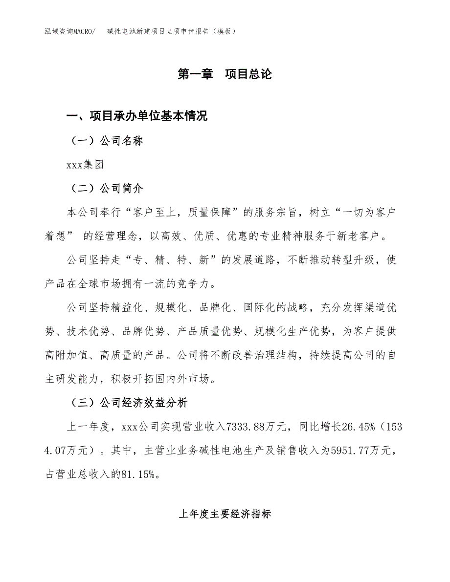 碱性电池新建项目立项申请报告（模板） (1)_第4页