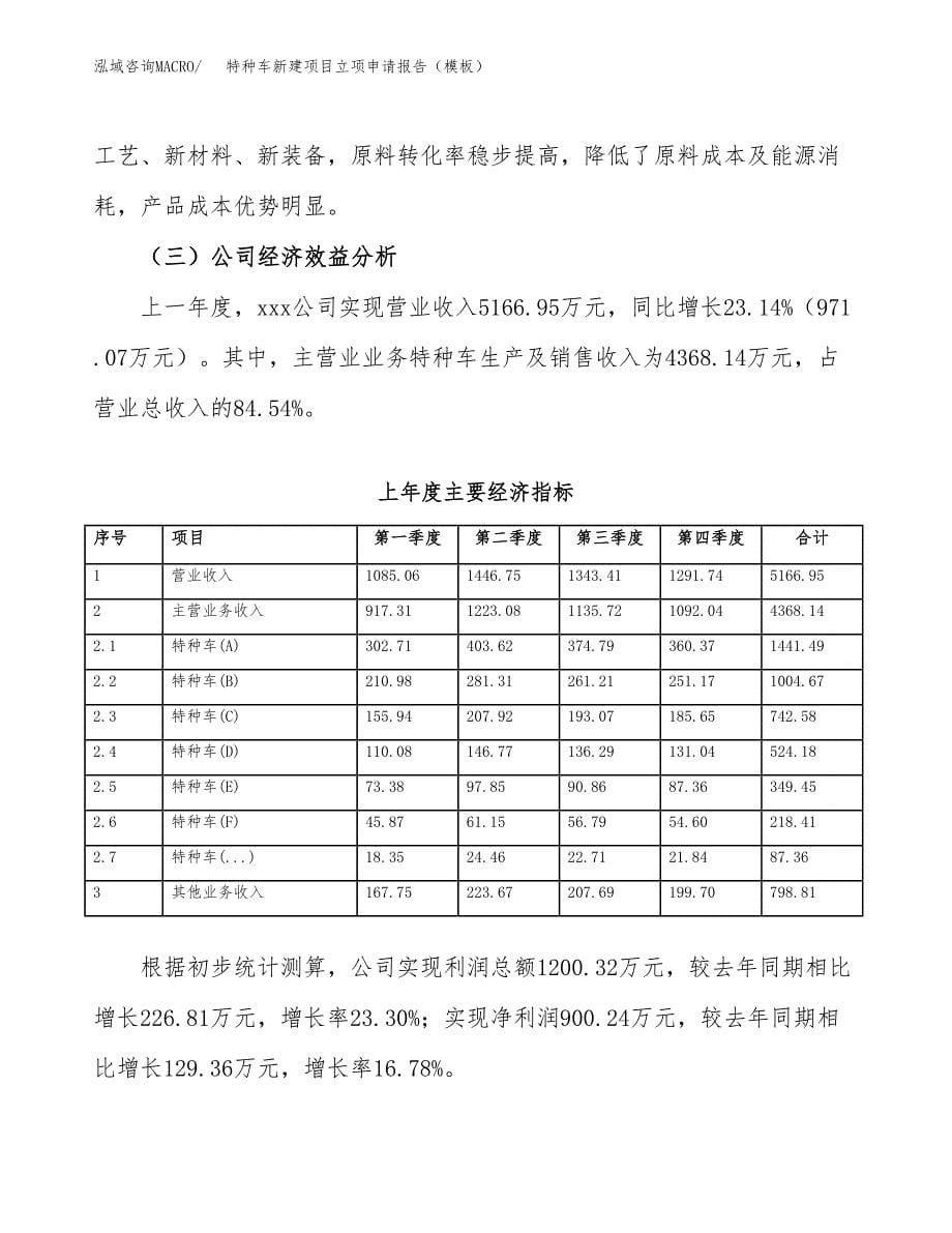 特种车新建项目立项申请报告（模板）_第5页