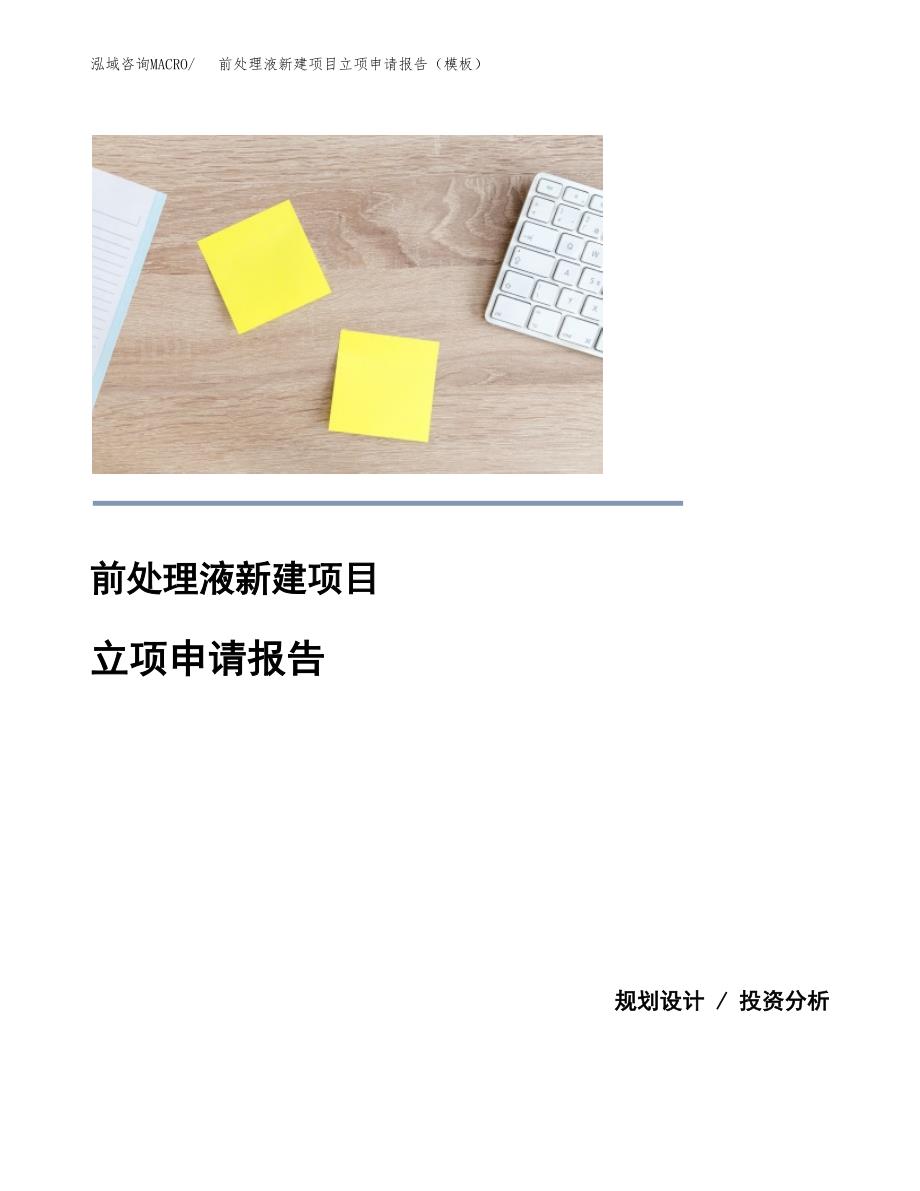 前处理液新建项目立项申请报告（模板）_第1页