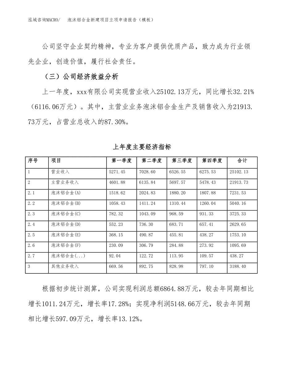 泡沫铝合金新建项目立项申请报告（模板）_第5页