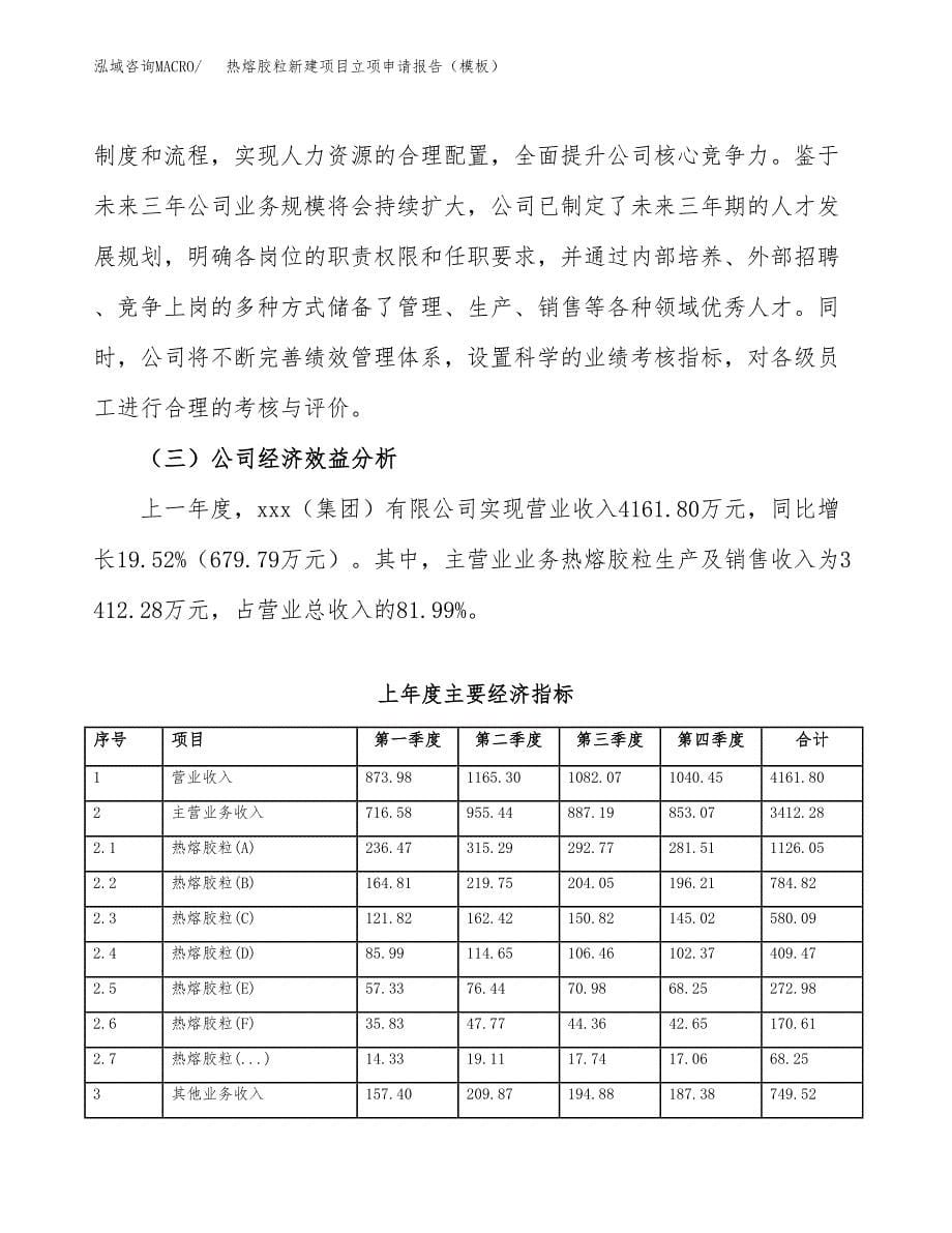 热熔胶粒新建项目立项申请报告（模板）_第5页