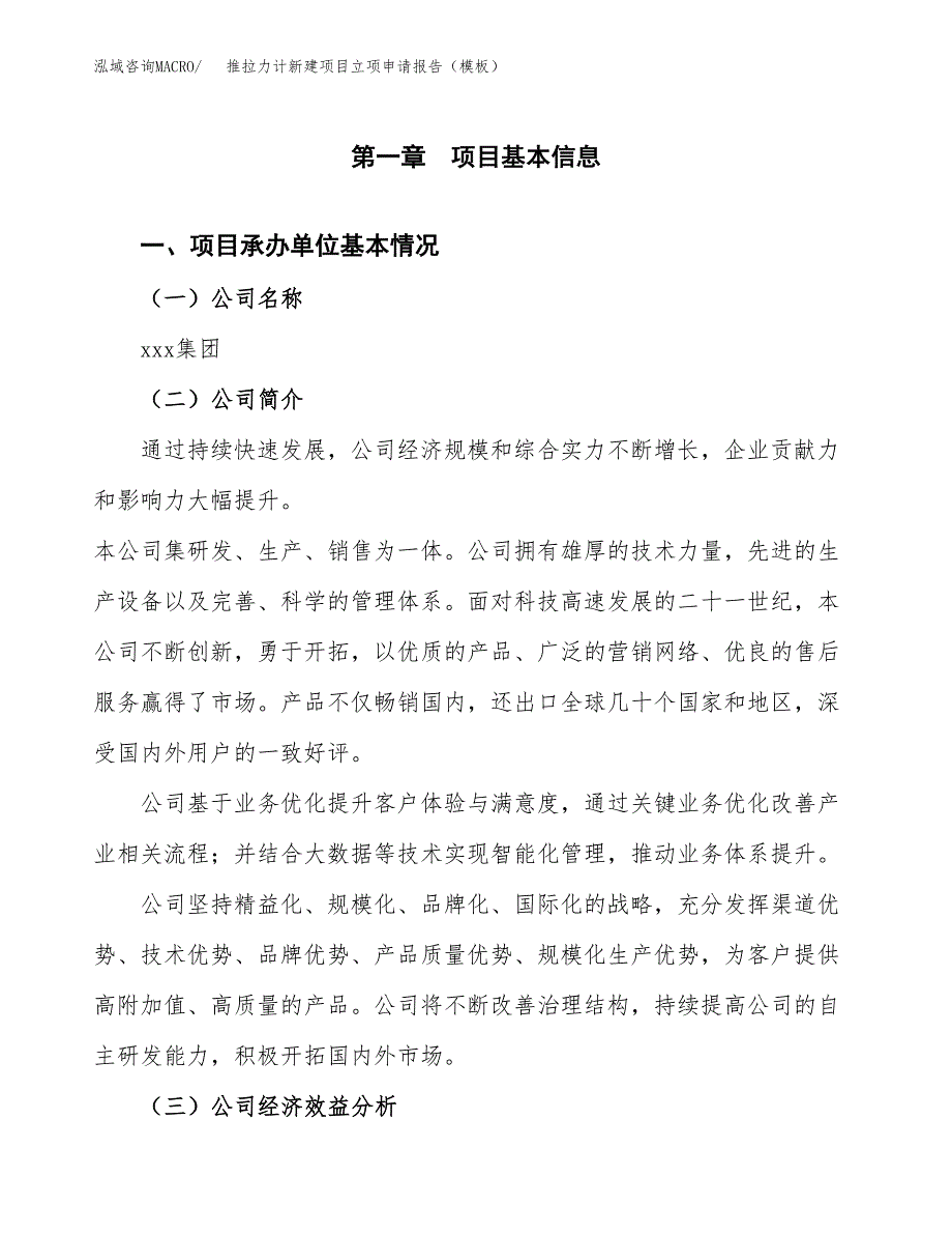 推拉力计新建项目立项申请报告（模板）_第4页