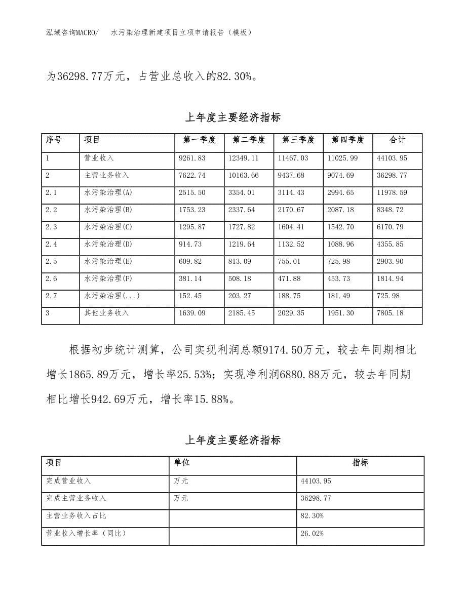 水污染治理新建项目立项申请报告（模板）_第5页