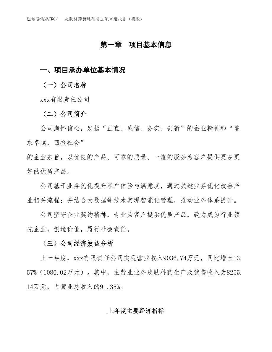 皮肤科药新建项目立项申请报告（模板）_第4页