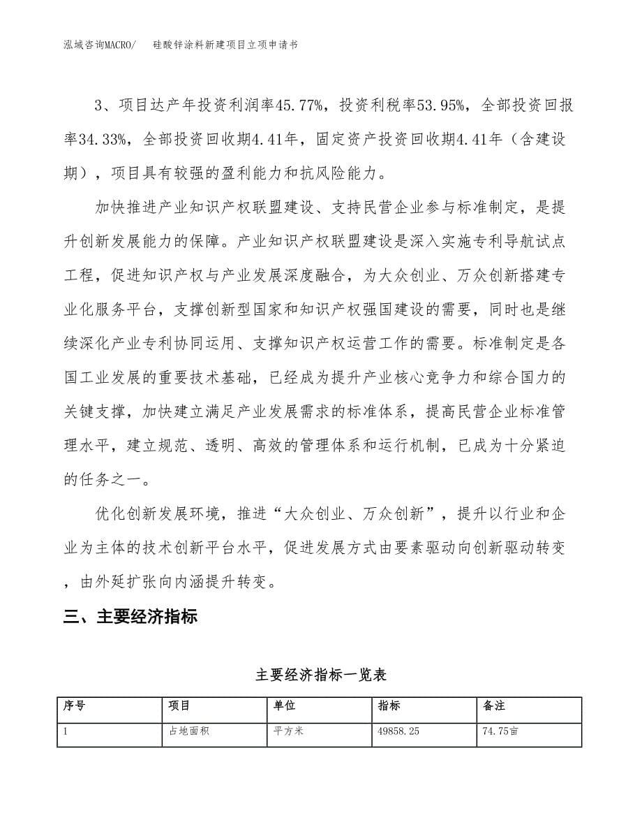 硅酸锌涂料新建项目立项申请书_第5页