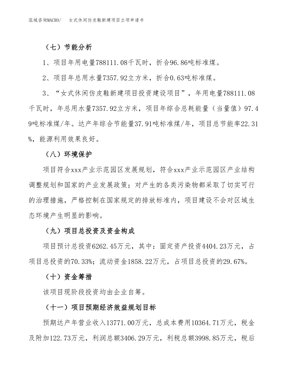 女式休闲仿皮鞋新建项目立项申请书_第3页