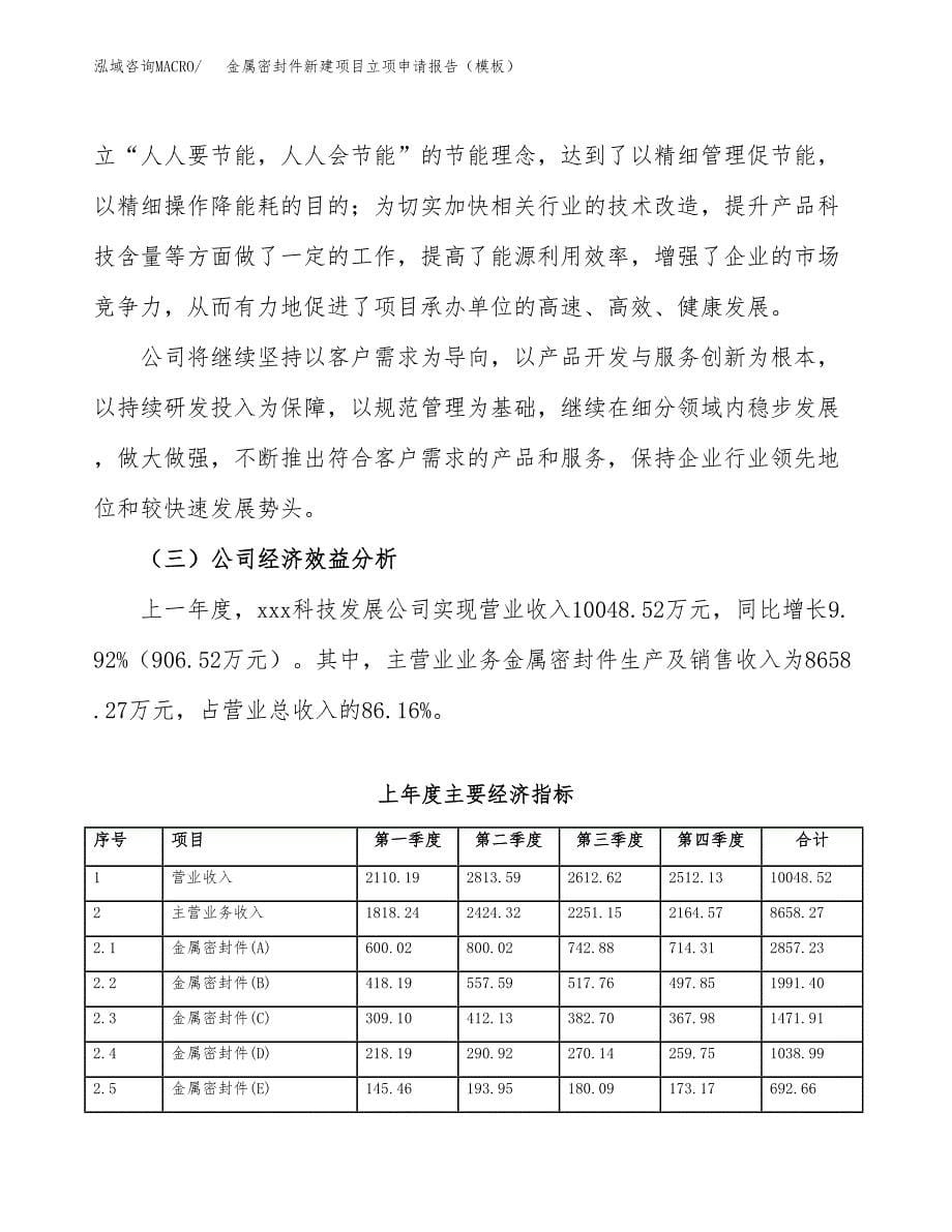 金属密封件新建项目立项申请报告（模板） (1)_第5页