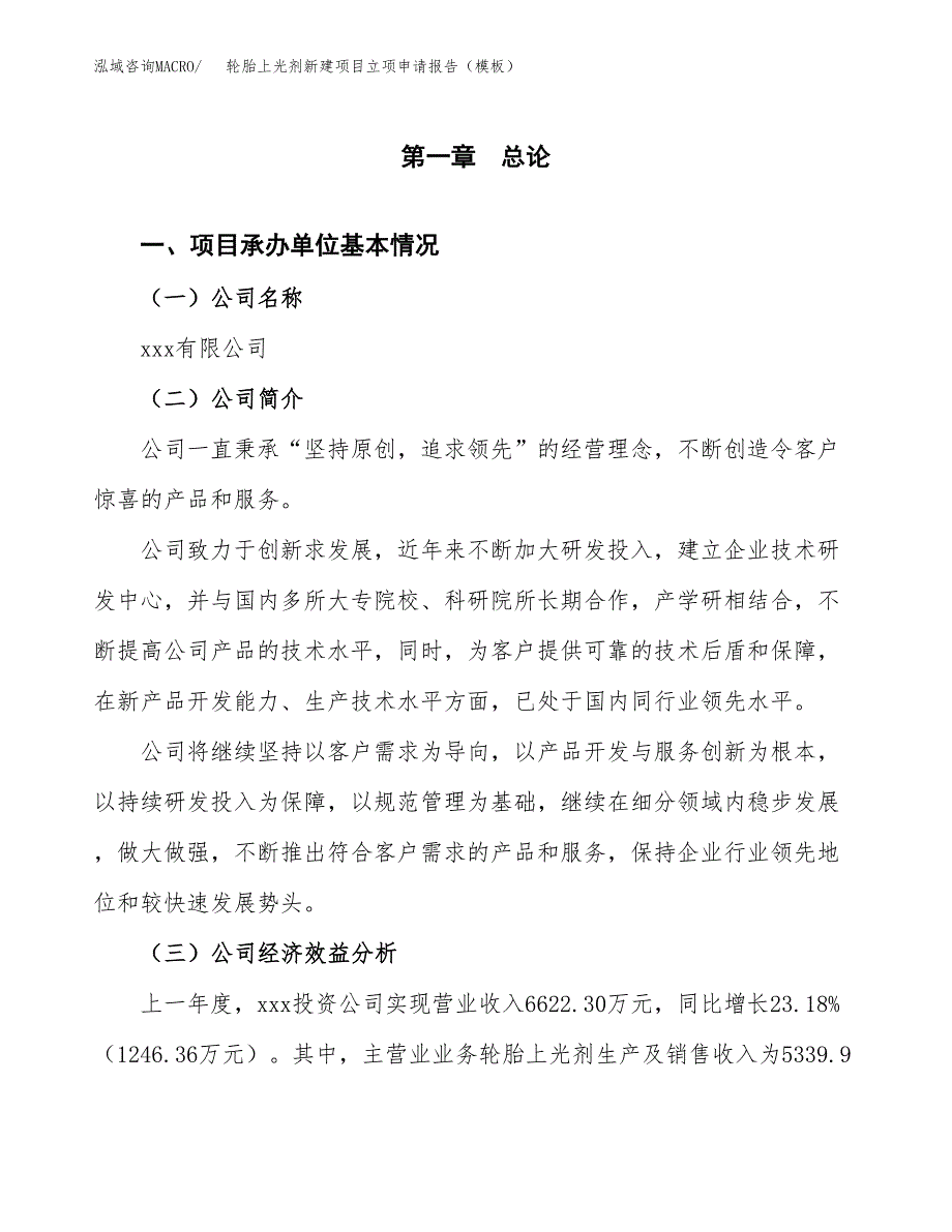 轮胎上光剂新建项目立项申请报告（模板）_第4页