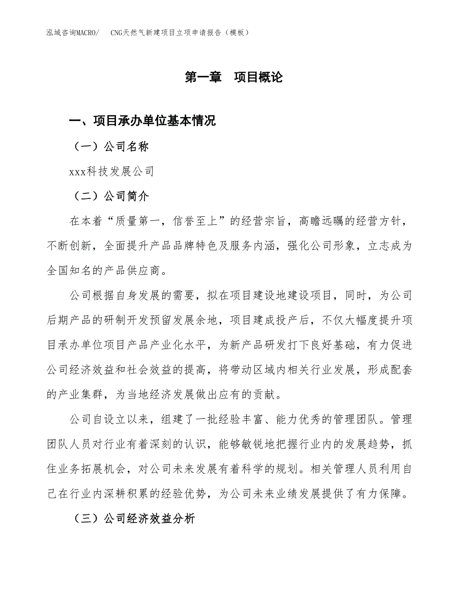 CNG天然气新建项目立项申请报告（模板）_第4页