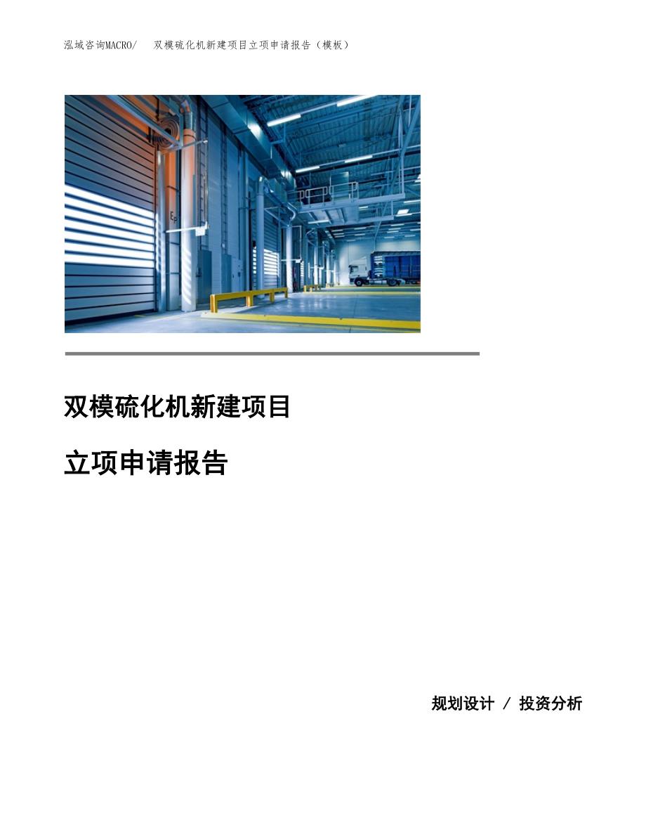 双模硫化机新建项目立项申请报告（模板）_第1页