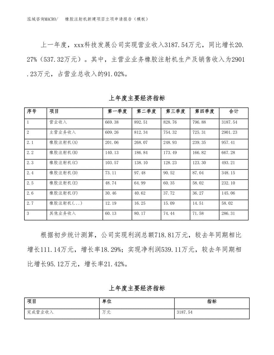 橡胶注射机新建项目立项申请报告（模板）_第5页