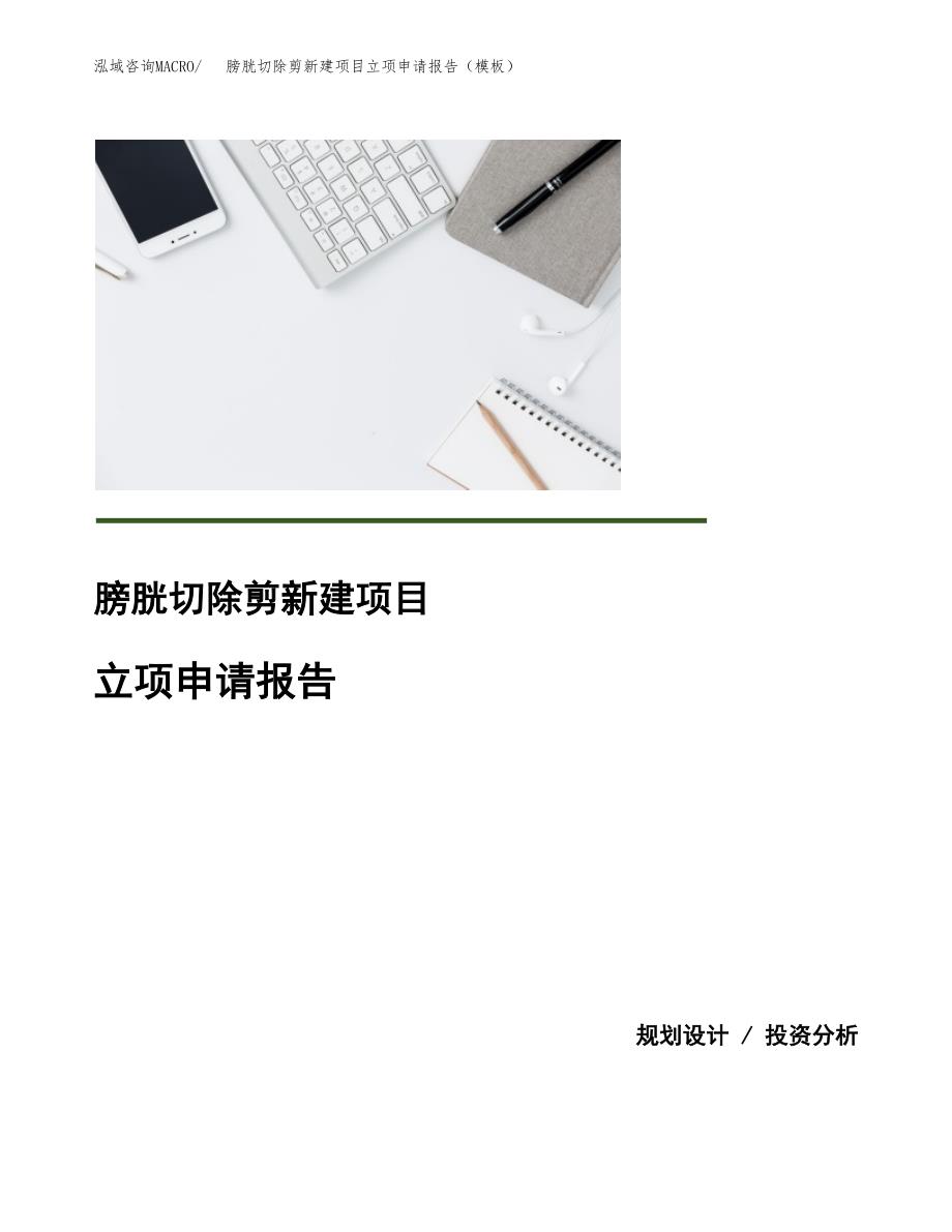 膀胱切除剪新建项目立项申请报告（模板）_第1页