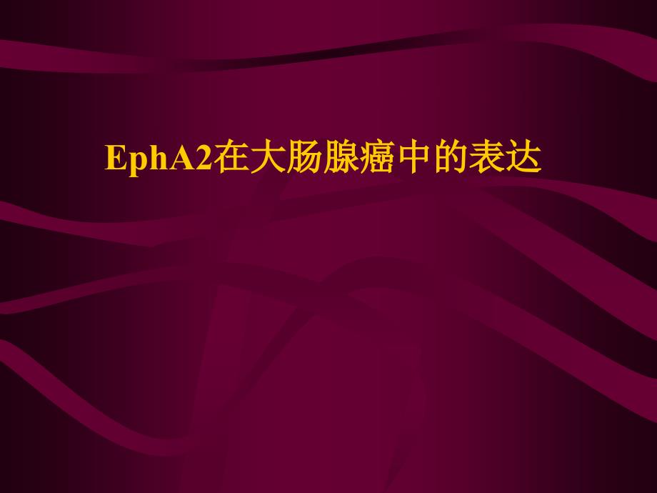 EphA2在大肠腺癌中的表达_第1页