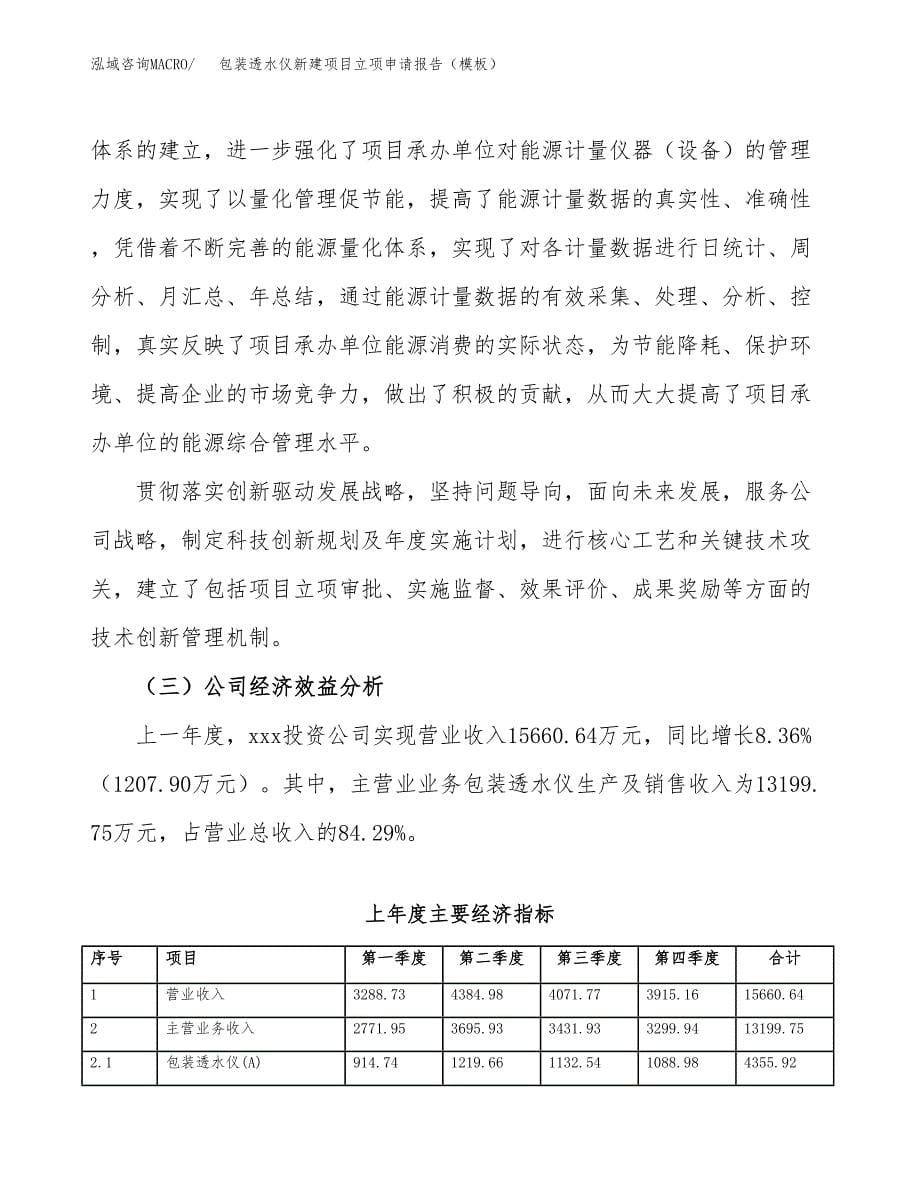 包装透水仪新建项目立项申请报告（模板）_第5页