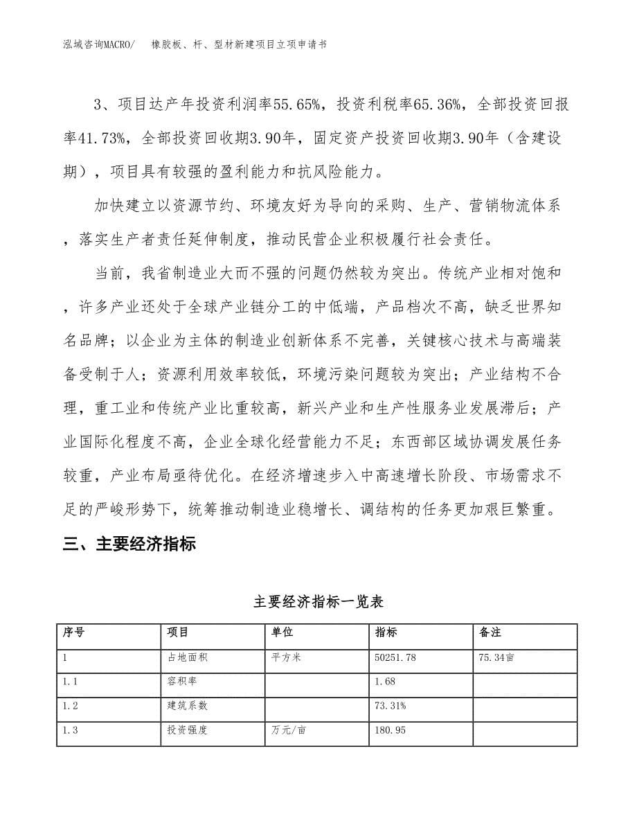 橡胶板、杆、型材新建项目立项申请书_第5页