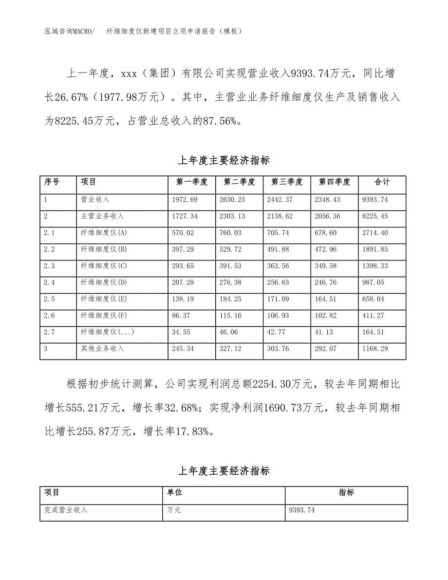 纤维细度仪新建项目立项申请报告（模板）_第5页