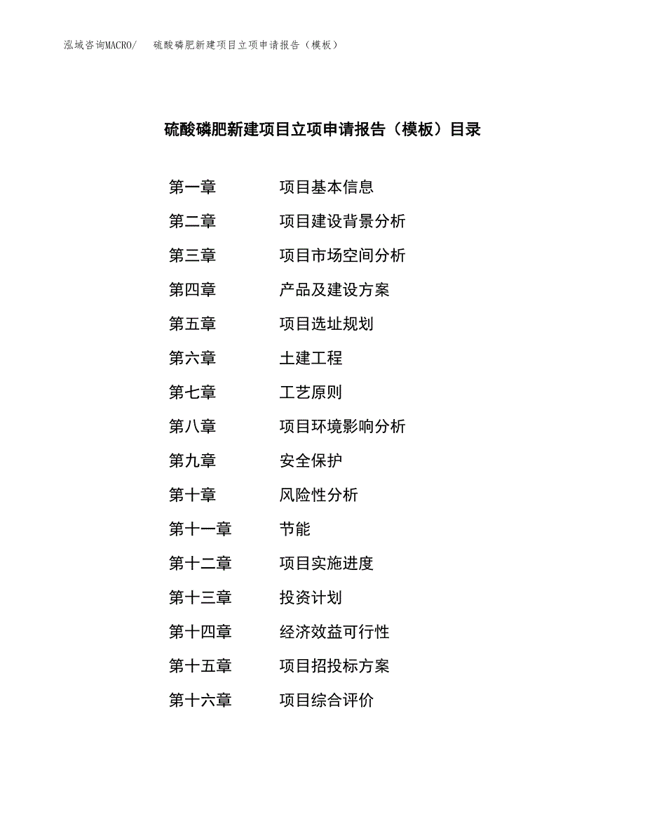 硫酸磷肥新建项目立项申请报告（模板）_第3页