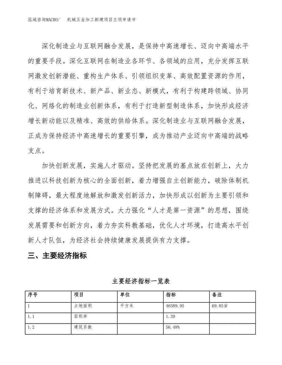 机械五金加工新建项目立项申请书_第5页