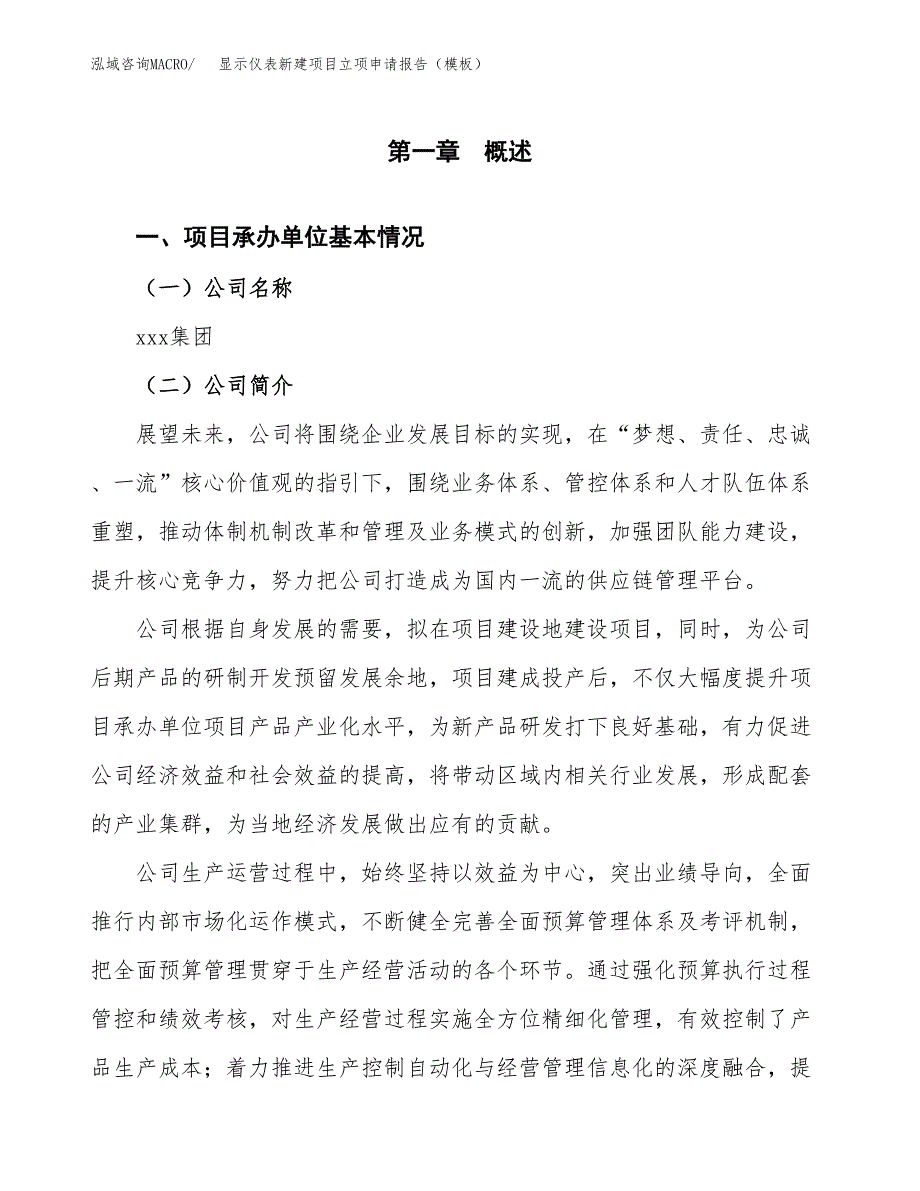 显示仪表新建项目立项申请报告（模板）_第4页