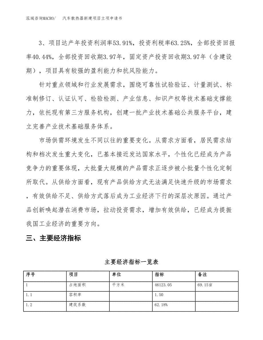 汽车散热器新建项目立项申请书_第5页