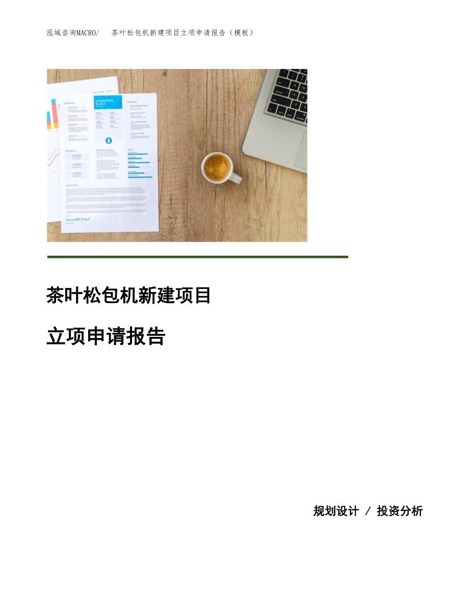 茶叶松包机新建项目立项申请报告（模板）_第1页