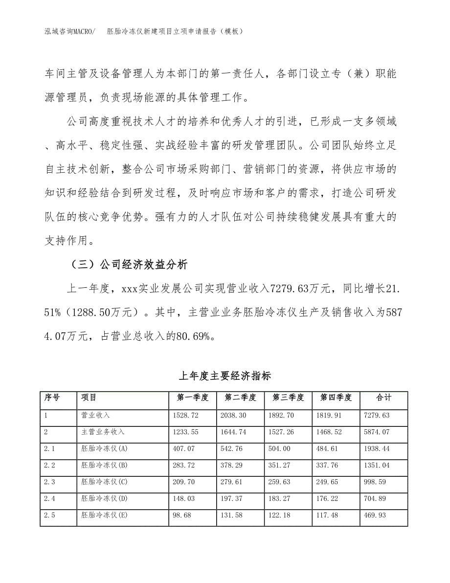 胚胎冷冻仪新建项目立项申请报告（模板）_第5页