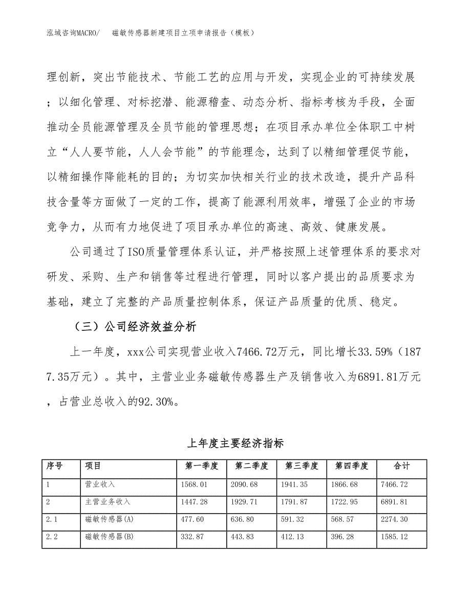 磁敏传感器新建项目立项申请报告（模板）_第5页