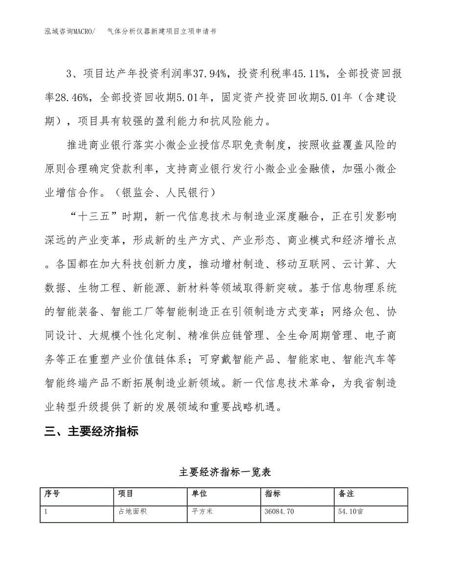 气体分析仪器新建项目立项申请书_第5页