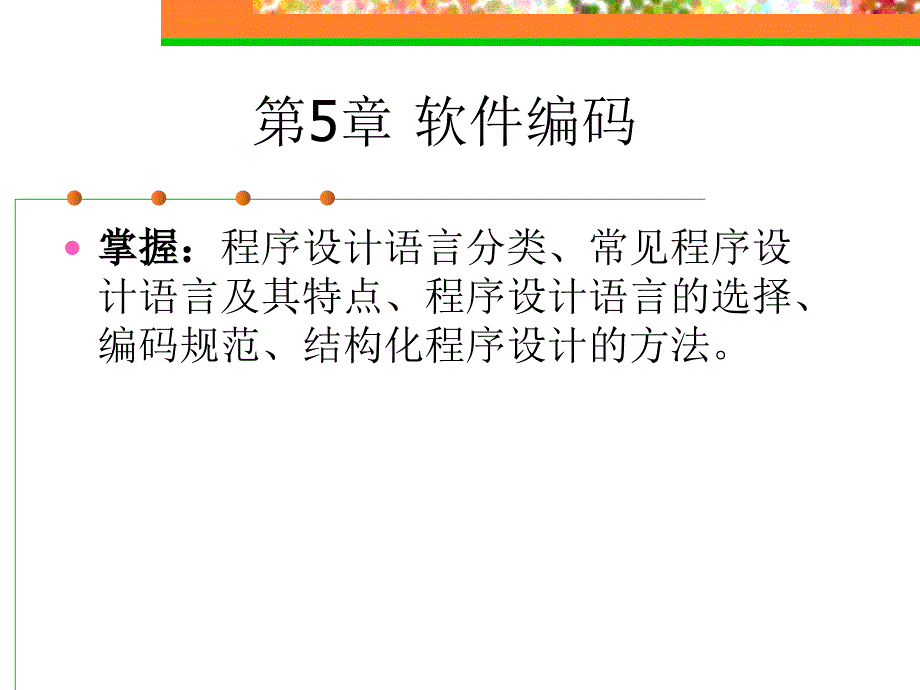 《软件工程与项目管理》第5章_软件编码_第1页