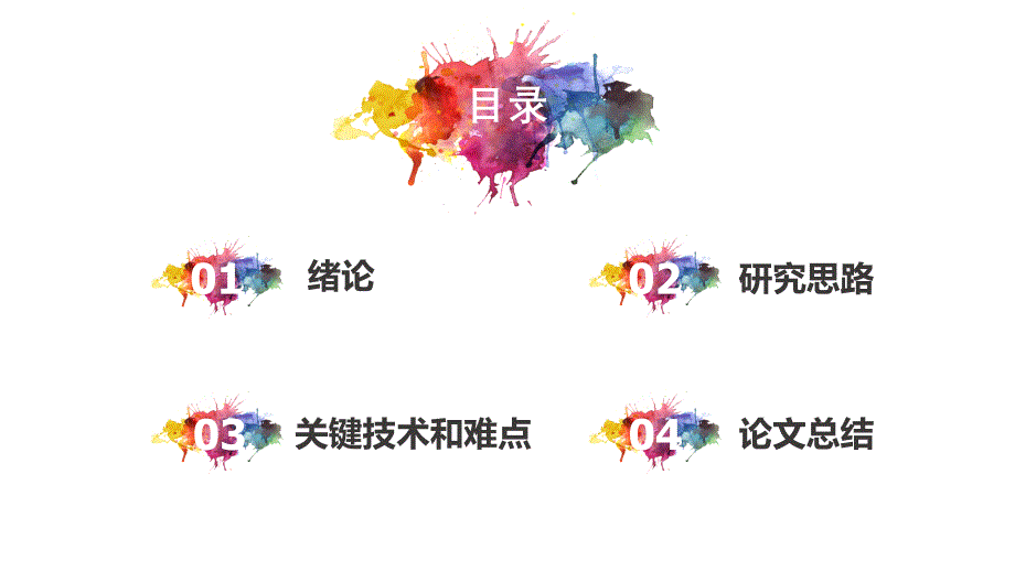 创意墨迹毕业答辩PPT模板_第2页