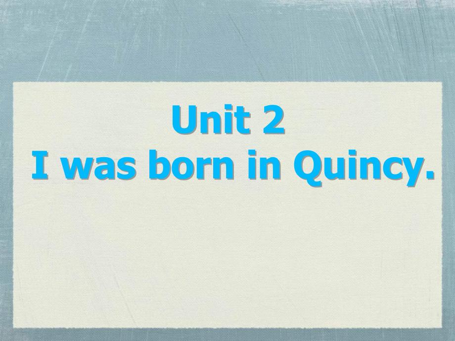 I was born in Quincy my past life 1_第1页