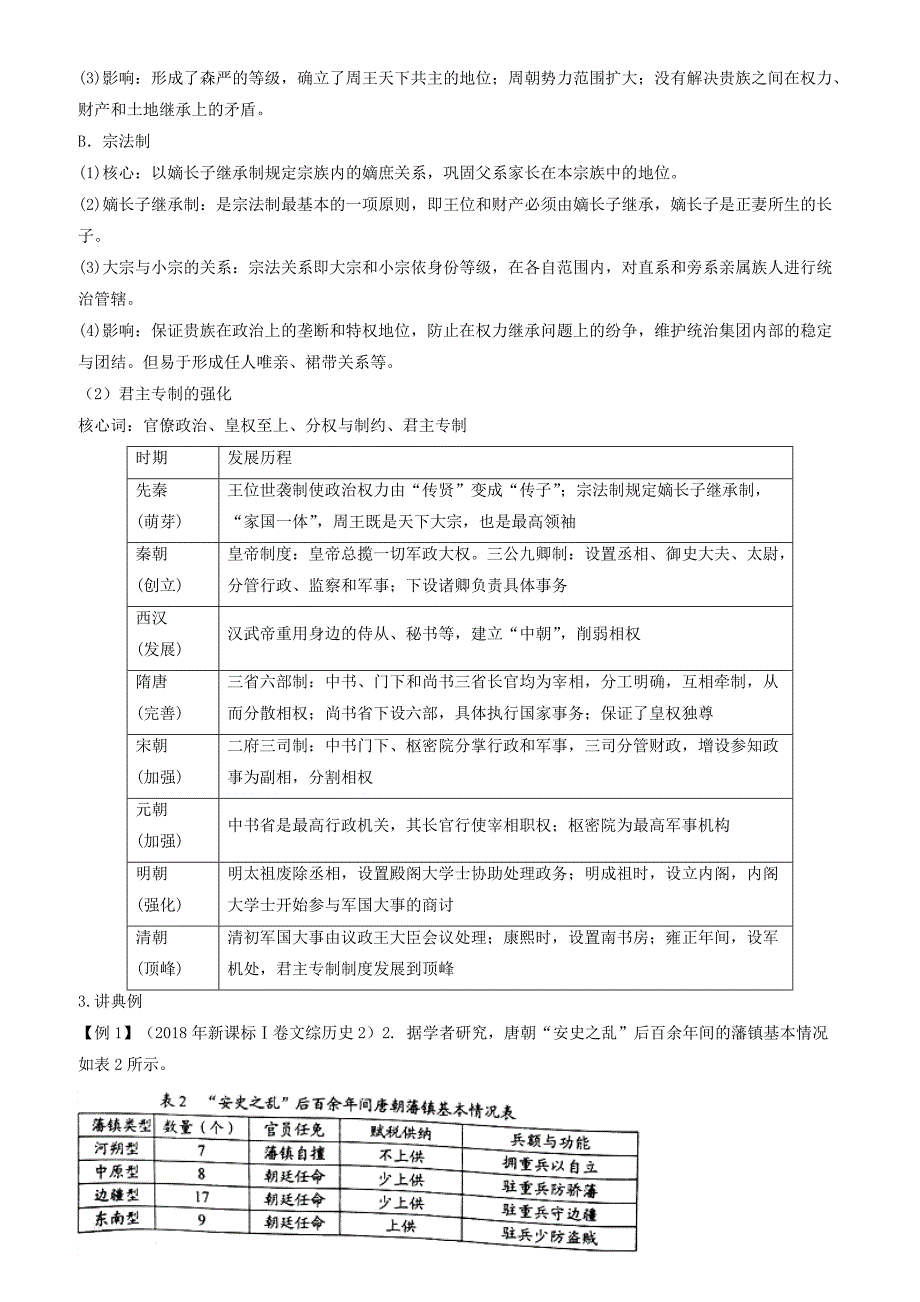 2019年高考历史二轮复习专题01古代中国的政治讲含解析_第2页