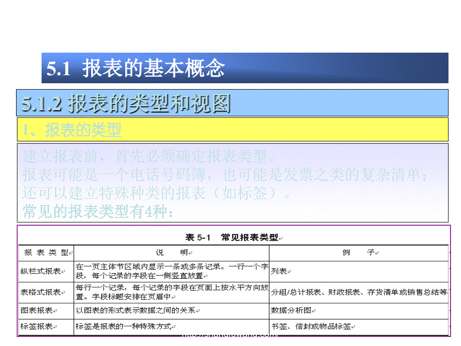 Access数据库基础教程课件作者刘东刘丽第5章节报表的创建和操作_第4页