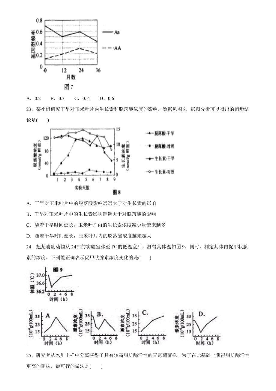 2013年上海高考生物试卷_第5页