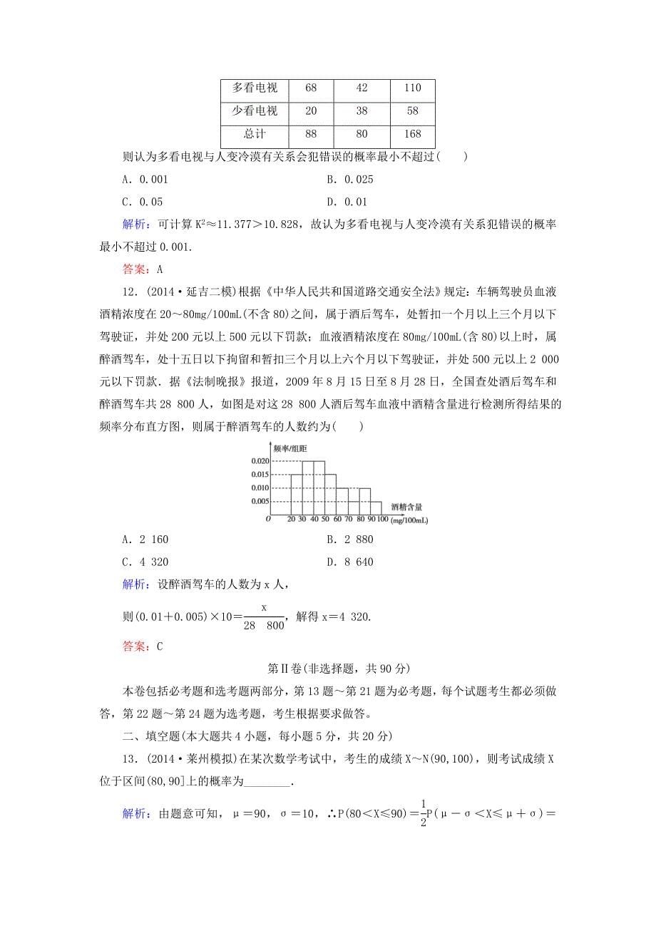 2015高考数学一轮阶段性综合检测（理）6_第5页