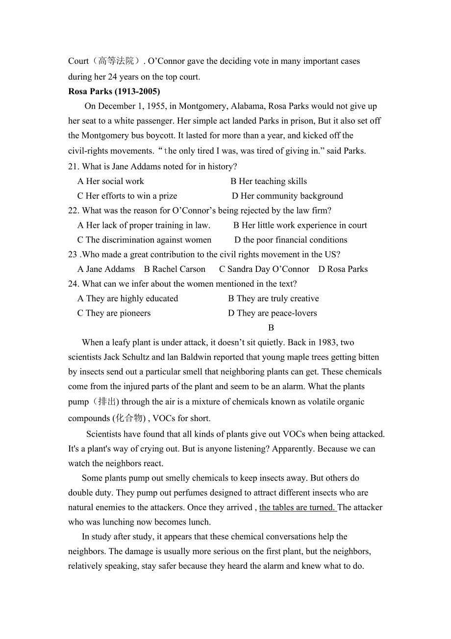 宁夏长庆高级中学2019届高三上学期第五次月考英语试卷---精校Word版含答案_第2页