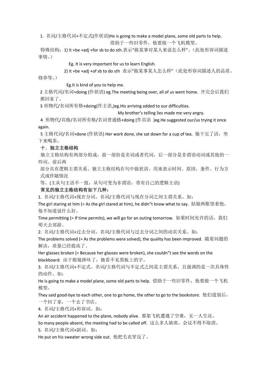 2012高考英语语法金点拨：非谓语动词_第5页