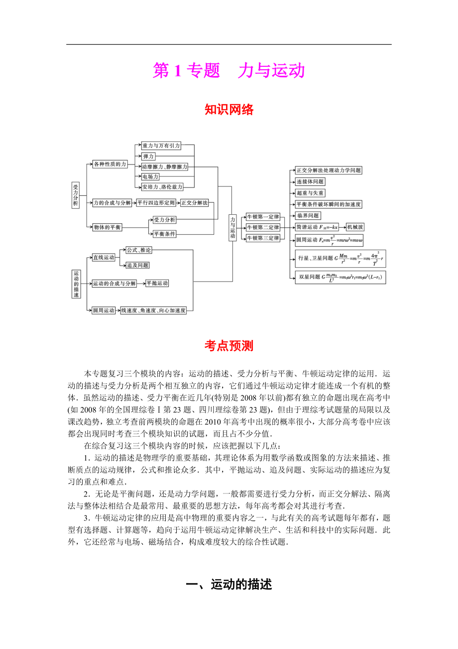 2010年高三物理第二轮总复习(263页word)(大纲版全套精品)_第2页