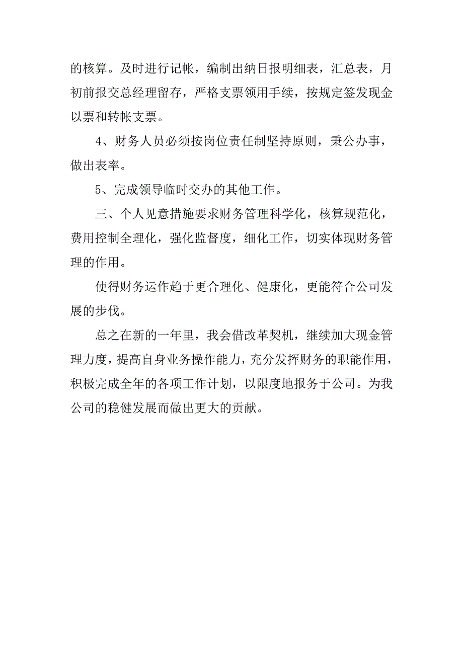 20xx公司出纳个人工作计划_第2页