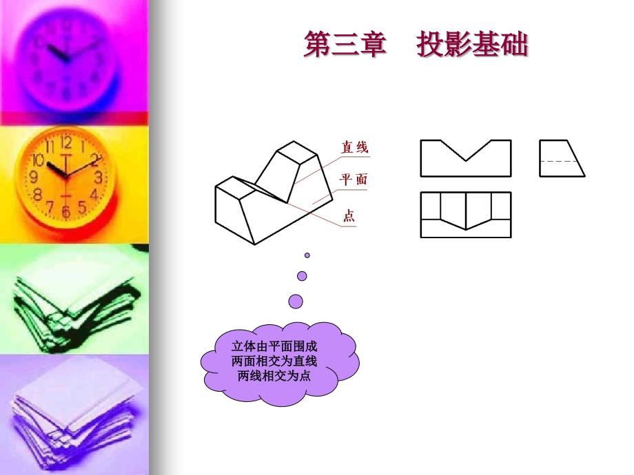 机械制图 第4版  教学课件 ppt 作者 马慧 第三章  投影基础_第1页