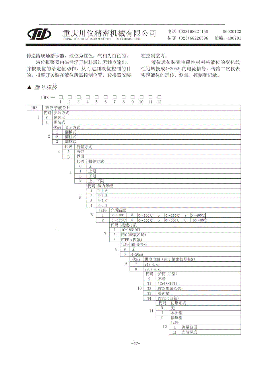 磁浮子液位计_第2页