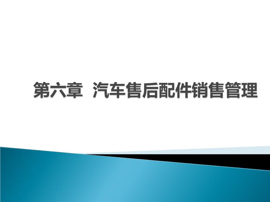 汽车售后配件管理 教学课件 ppt 作者 张彤 第六章 汽车售后配件销售管理_第2页