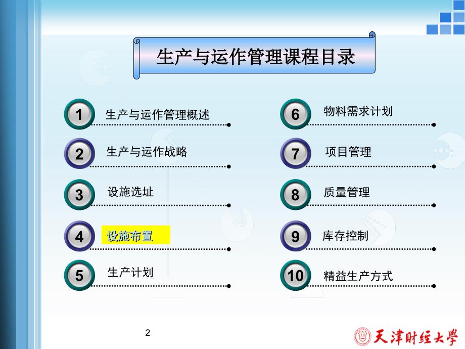 天津财经大学生产与运作管理课件_第2页