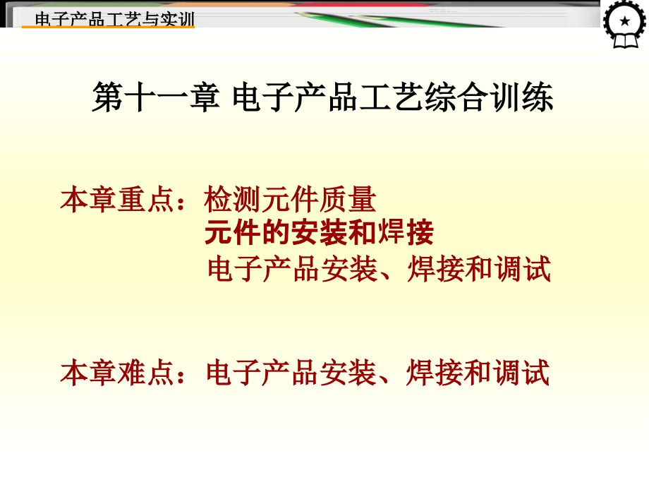 电子产品工艺与实训 教学课件 ppt 作者 王成安 毕秀梅 11_第1页