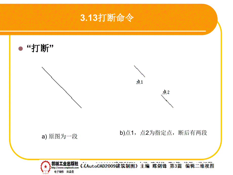 建筑AutoCAD2009中文版 教学课件 ppt 作者 陈剑锋第3章 3-13_第3页