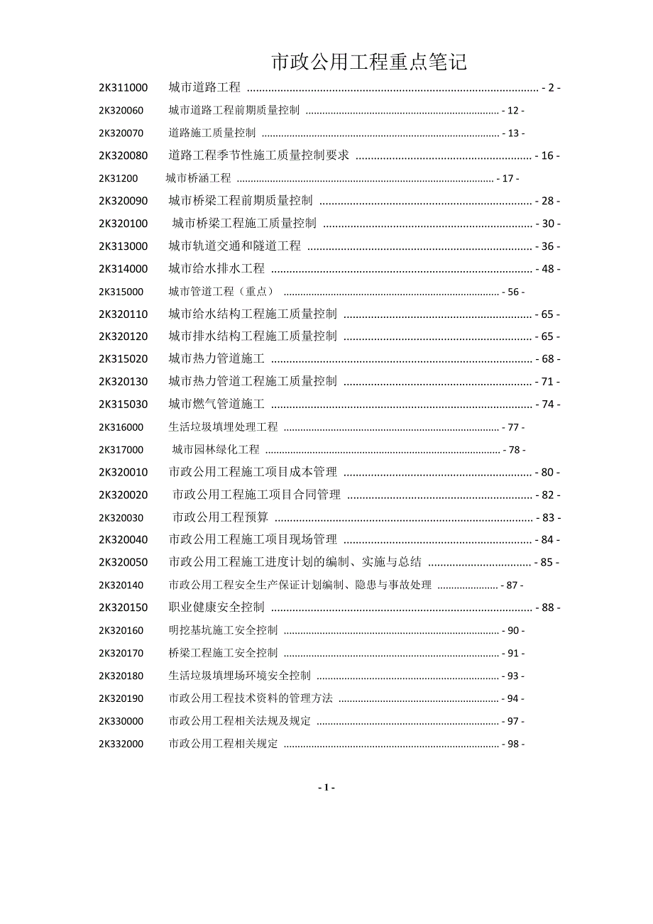 2015二级建造师市政重点笔记整理陈明_第1页