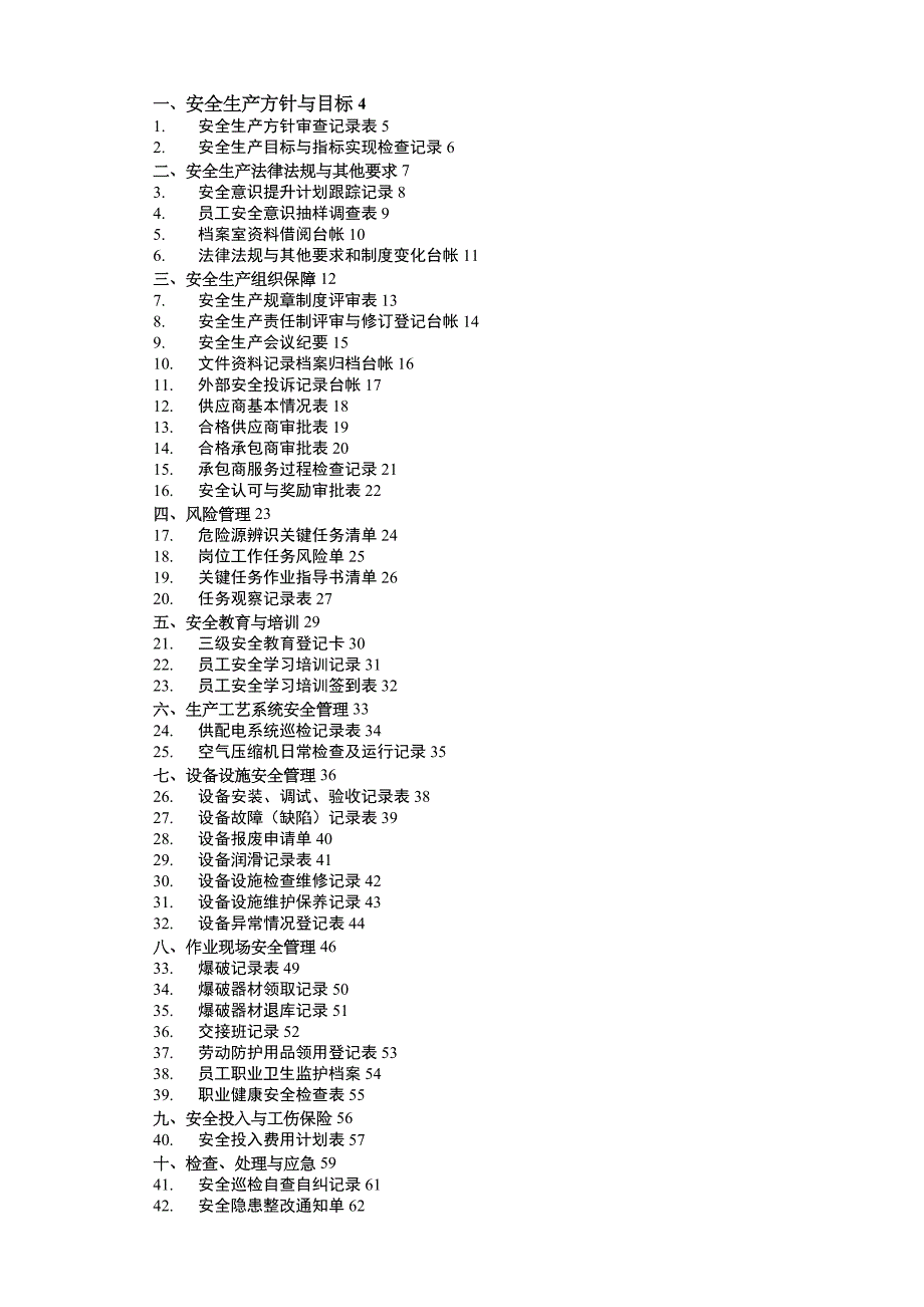 安全生产标准化表格汇编(最新整理by阿拉蕾)_第2页